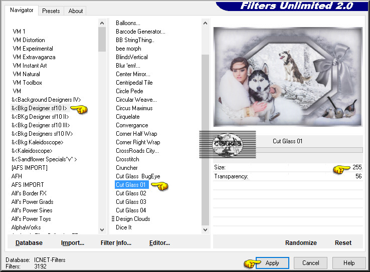 Effecten - Insteekfilters - <I.C.NET Software> - Filters Unlimited 2.0 - &<Bkg Designer sf10 I - Cut Glass 01 