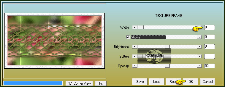 Effecten - Insteekfilters - AAA Frames - Texture Frame :