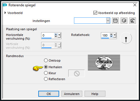 Effecten - Reflectie-effecten - Roterende spiegel