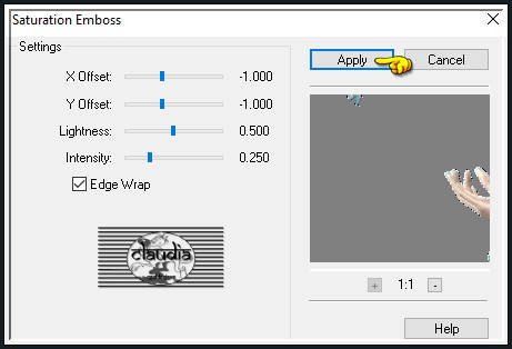 Effecten - Insteekfilters - FM Tile Tools - Saturation Emboss