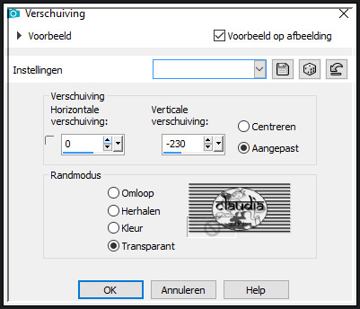 Effecten - Afbeeldingseffecten - Verschuiving