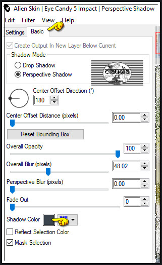 Effecten - Insteekfilters - Alien Skin Eye Candy 5 : Impact - Perspective Shadow