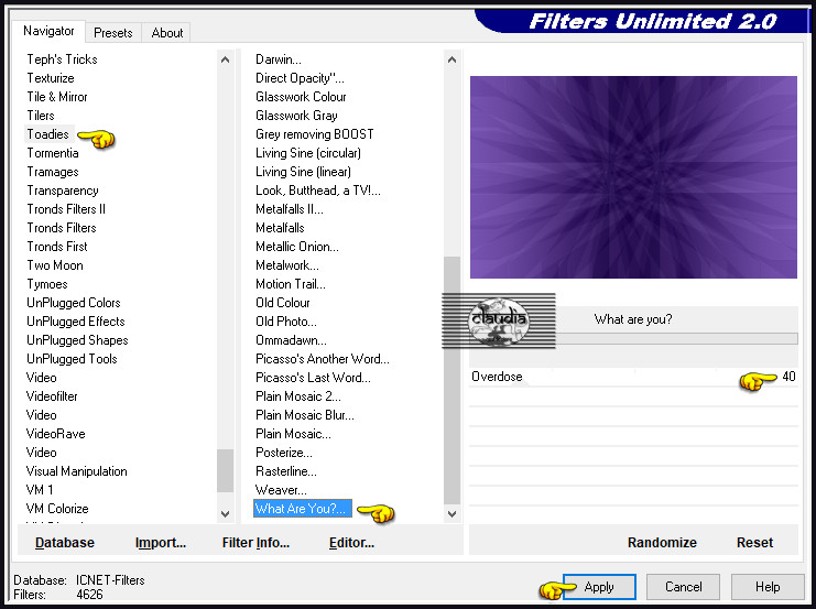 Effecten - Insteekfilters - <I.C.NET Software> - Filters Unlimited 2.0 - Toadies - What Are You? :