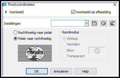 Effecten - Vervormingseffecten - Poolcoördinaten