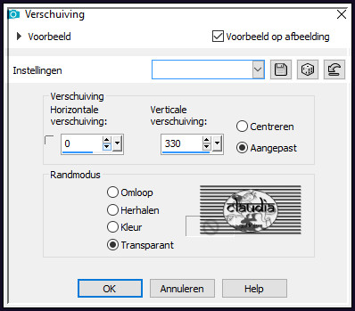 Effecten - Afbeeldingseffecten - Verschuiving