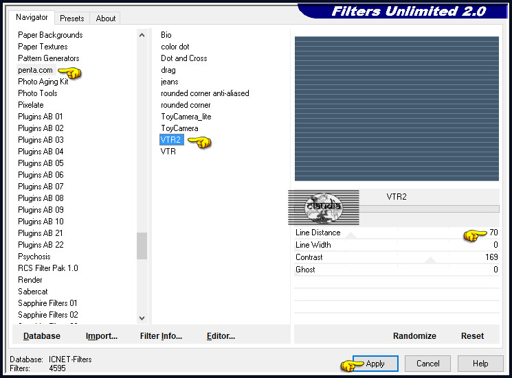 Effecten - Insteekfilters - <I.C.NET Software> - Filters Unlimited 2.0 - penta.com - VTR 2