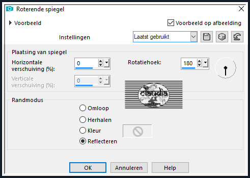 Effecten -Reflectie-effecten - Roterende spiegel