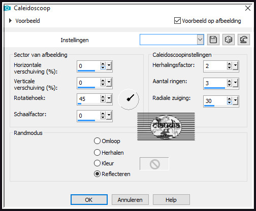 Effecten - Reflectie-effecten - Caleidoscoop :