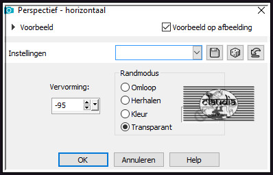 Effecten - Geometrische effecten - Perspectief - horizontaal :