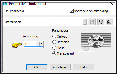 Effecten - Geometrische effecten - Perspectief - horizontaal :