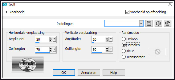 Effecten - Vervormingseffecten - Golf :