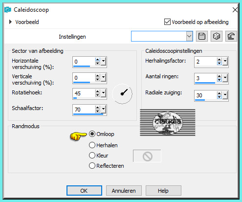Effecten - Reflectie-effecten - Caleidoscoop