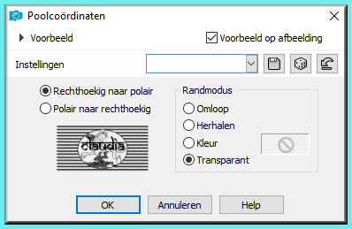 Effecten - Vervormingseffecten - Poolcoördinaten
