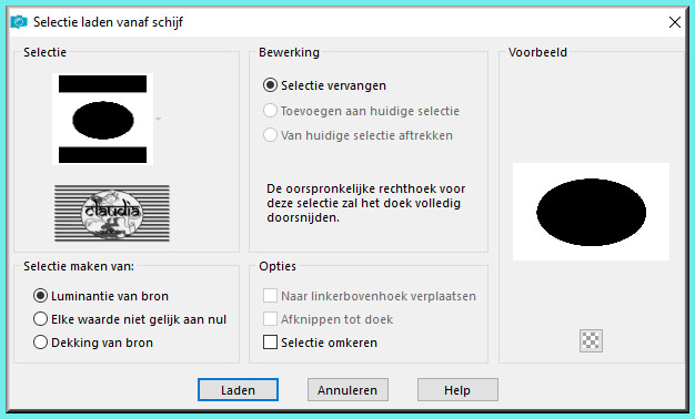 Selecties - Selectie laden/opslaan - Selectie laden vanaf schijf : Sel5_Futurus_Animabelle