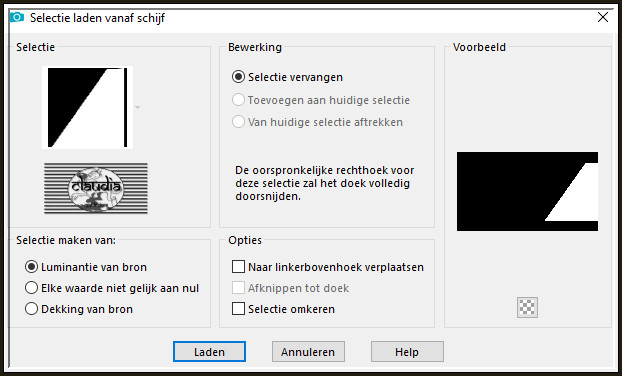 Selecties - Selectie laden/opslaan - Selectie laden vanaf schijf : Sel1_Gabry_Animabelle