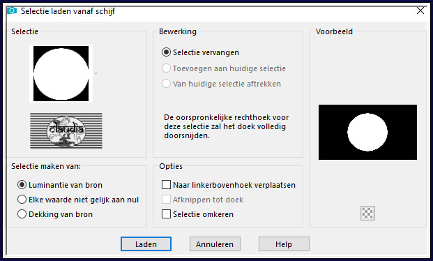 Selecties - Selectie laden/opslaan - Selectie laden vanaf schijf : Sel3_Grace_Animabelle