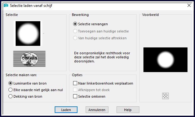 Selecties - Selectie laden/opslaan - Selectie laden vanaf schijf : Sel2_Grace_Animabelle