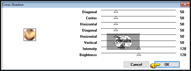 Effecten - Insteekfilters - Graphics Plus - Cross Shadow