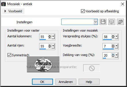 Effecten - Textuureffecten - Mozaïek - antiek 