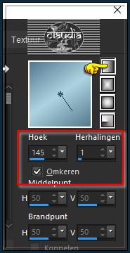 Ga naar het Kleurenpallet en verander de instellingen van het Verloop, de kleuren blijven dezelfde :