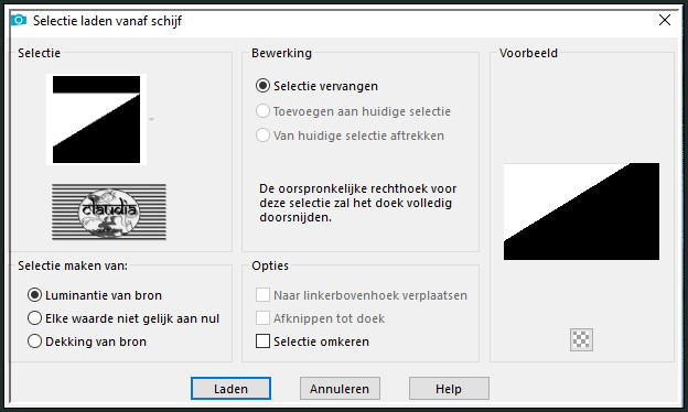 Selecties - Selectie laden/opslaan - Selectie laden vanaf schijf : Selection2_Animabelle