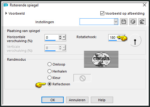 Effecten - Reflectie-effecten - Roterende spiegel