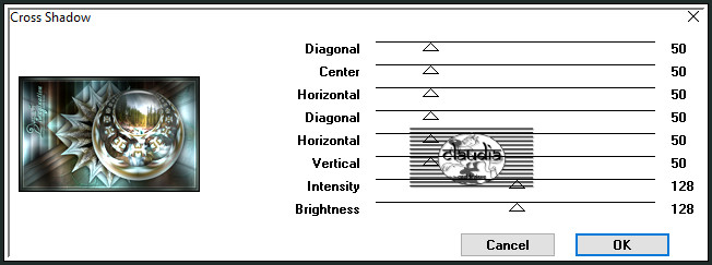 Effecten - Insteekfilters - Graphics Plus - Cross Shadow 