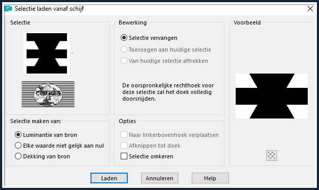 Selecties - Selectie laden/opslaan - Selectie laden vanaf schijf : Selection1_IG2_Animabelle