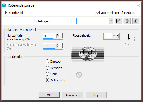 Effecten - Reflectie-effecten - Roterende spiegel