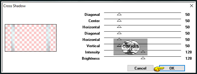 Effecten - Insteekfilters - Graphics Plus - Cross Shadow