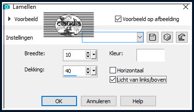 Effecten - Textuureffecten - Lamellen