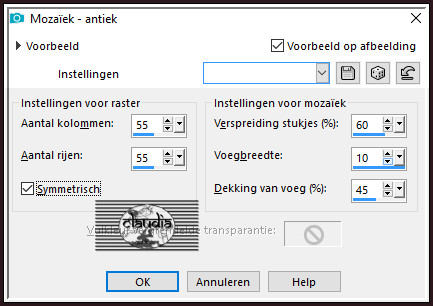 Effecten - Textuureffecten - Mozaïek - antiek