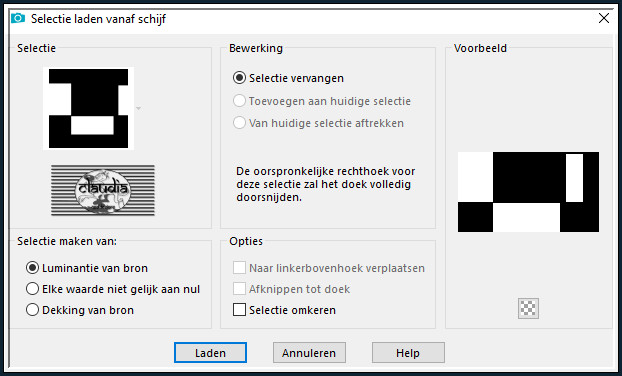 Selecties - Selectie laden/opslaan - Selectie laden vanaf schijf : Sel1_Kojika_Animabelle