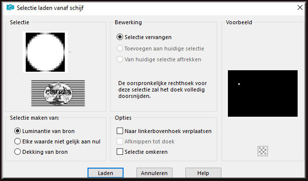 Selecties - Selectie laden/opslaan - Selectie laden vanaf schijf : Linsouciance_Sel2_Animabelle