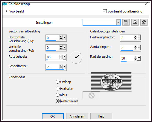 Effecten - Reflectie-effecten - Caleidoscoop