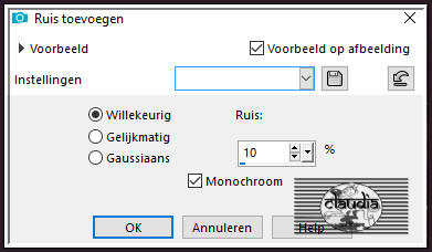 Aanpassen - Ruis toevoegen/verwijderen - Ruis toevoegen