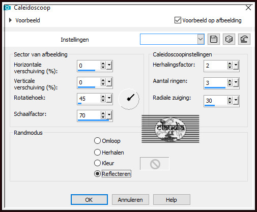 Effecten - Reflectie-effecten - Caleidoscoop