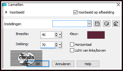 Effecten - Textuureffecten - Lamellen