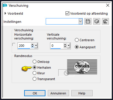 Effecten - Afbeeldingseffecten - Verschuiving