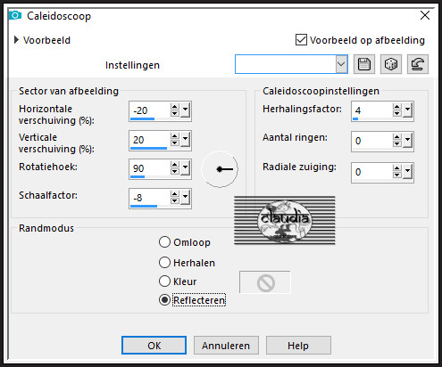 Effecten - Reflectie-effecten - Caleidoscoop