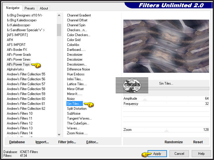 Effecten - Insteekfilters - <I.C.NET Software> - Filters Unlimited 2.0 - Alf's Power Toys - Sin Tiles