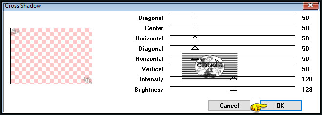 Effecten - Insteekfilters - Graphics Plus - Cross Shadow