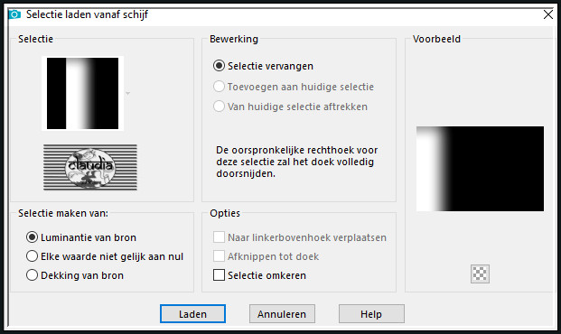 Selecties - Selectie laden/opslaan - Selectie laden vanaf schijf : Sel1_Memory_animabelle