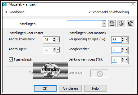 Effecten - Textuureffecten - Mozaïek - antiek :