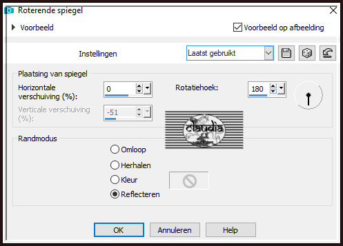 Effecten - Reflectie-effecten - Roterende spiegel :