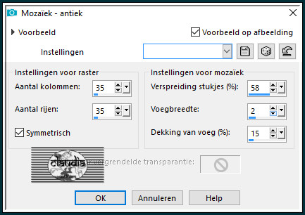 Effecten - Textuureffecten - Mozaïek - antiek