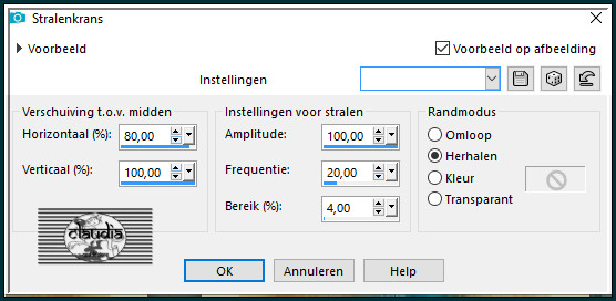 Effecten - Vervormingseffecten - Stralenkrans