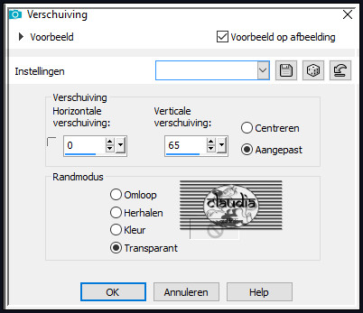 Effecten - Afbeeldingseffecten - Verschuiving