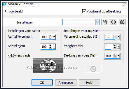 Effecten - Textuureffecten - Mozaïek - antiek