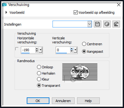 Effecten - Afbeeldingseffecten - Verschuiving